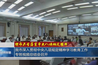 常德市深入貫徹中央八項(xiàng)規(guī)定精神學(xué)習(xí)教育工作專(zhuān)班視頻總結(jié)會(huì)召開(kāi)
